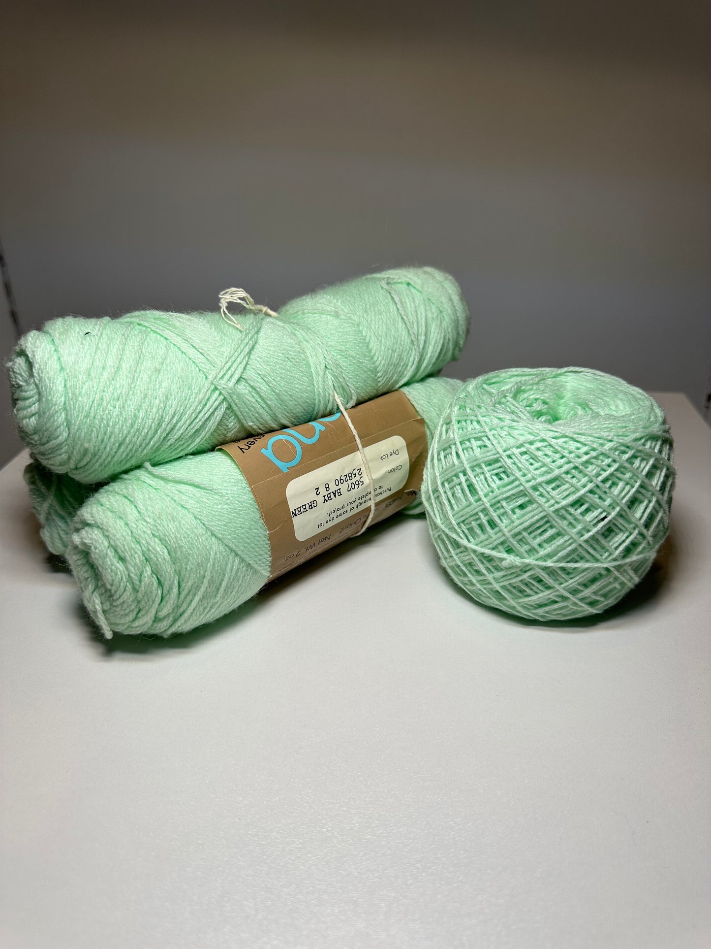 Baby Green 4- Pack Second Hand Caron Baby Civona Yarn
