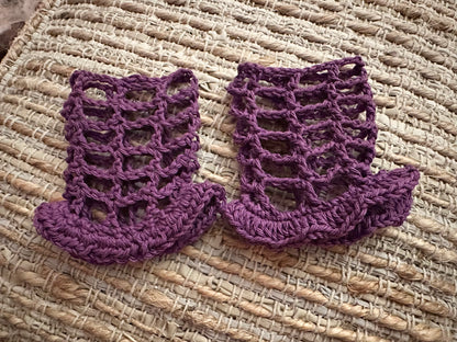 Crochet Lace Fingerless Gloves