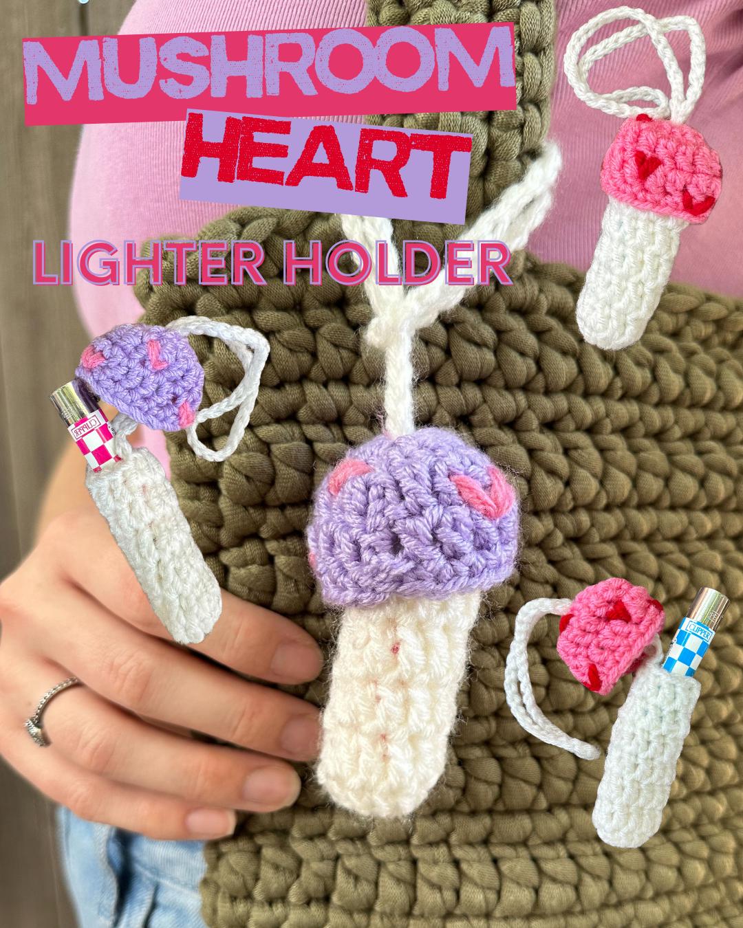 Mushroom Heart Lighter Holder