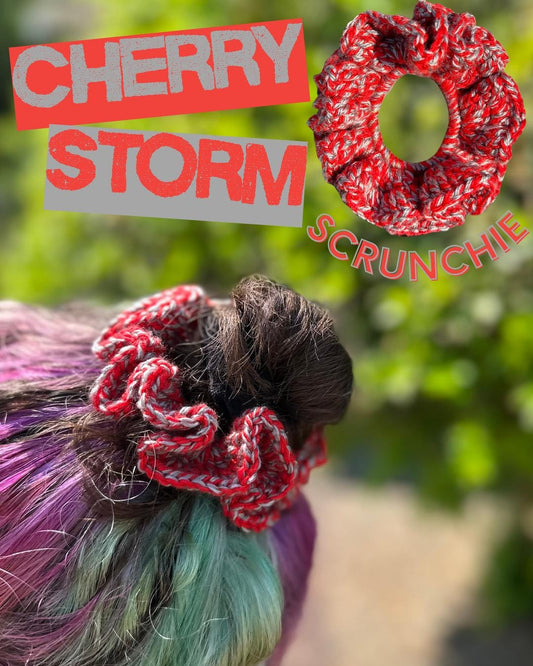 Cherry Storm Scrunchie