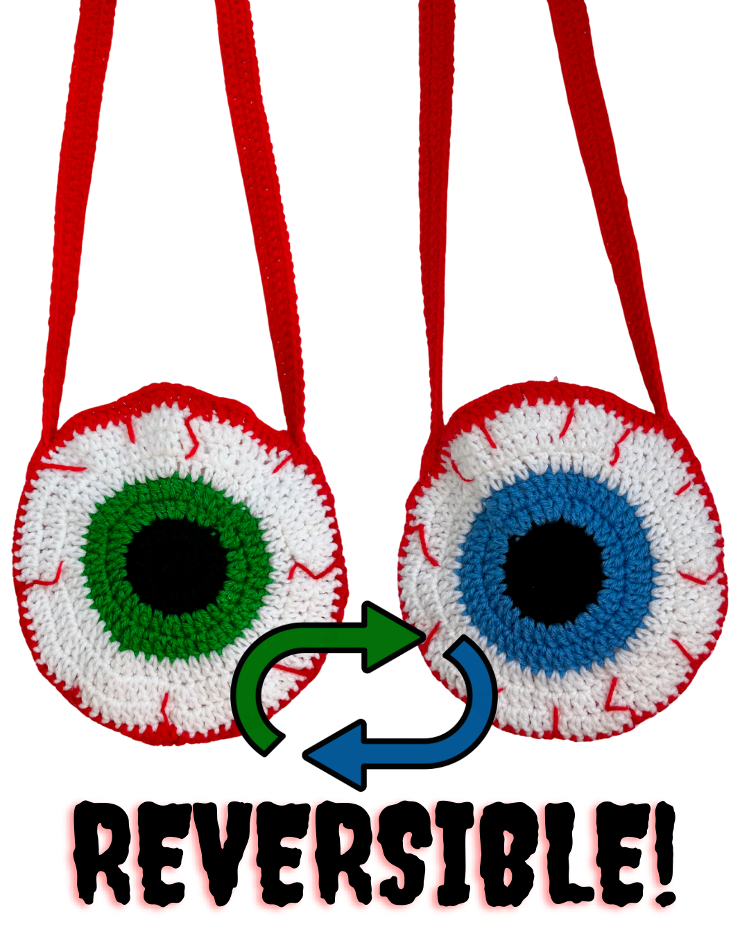 Bloodshot Green and Blue Eye Crossbody Bag