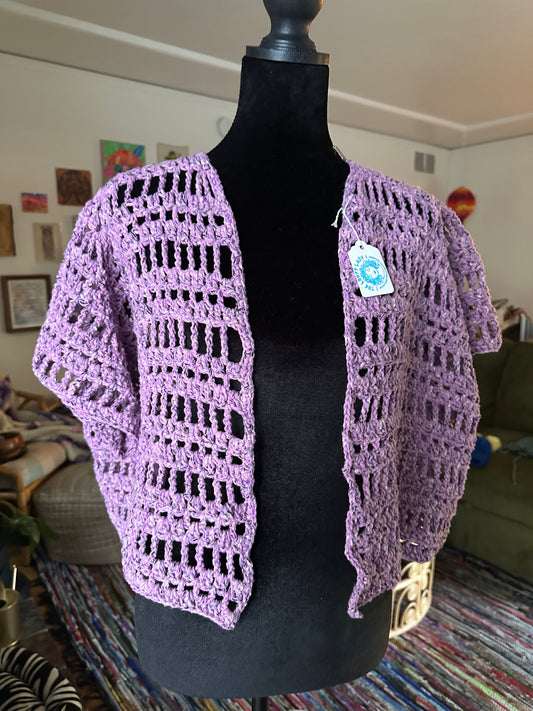 Mesh Cardigan Tee
