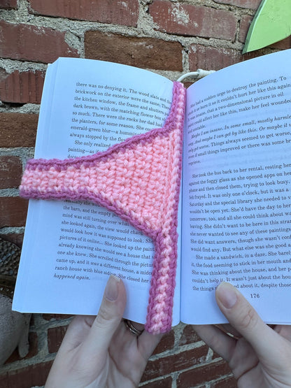 All Pink Book Thong Bookmark