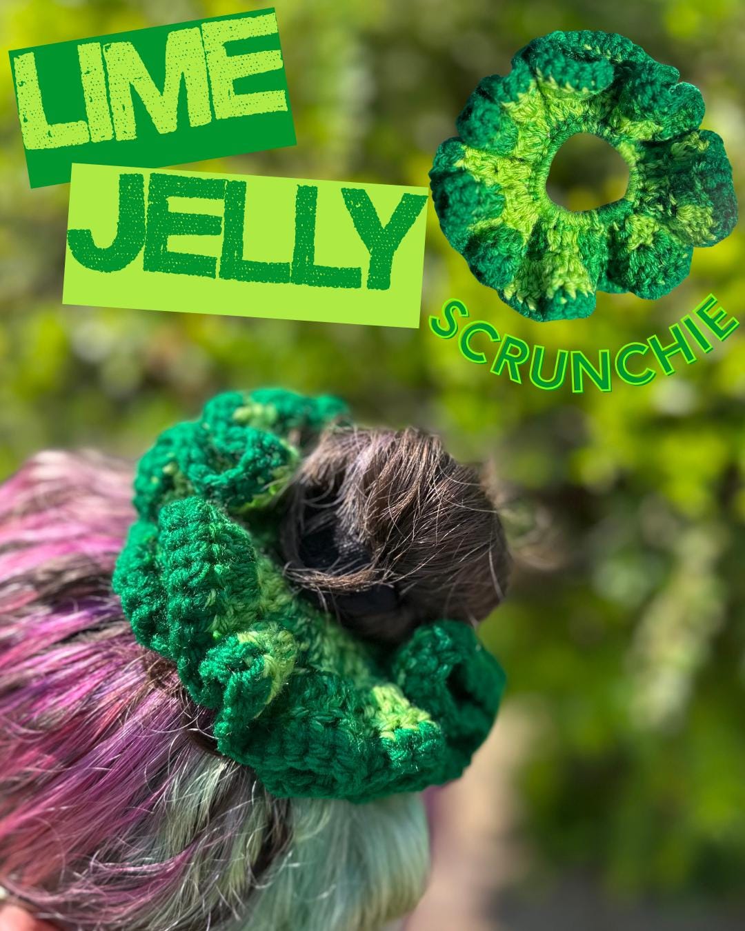 Lime Jelly Scrunchie