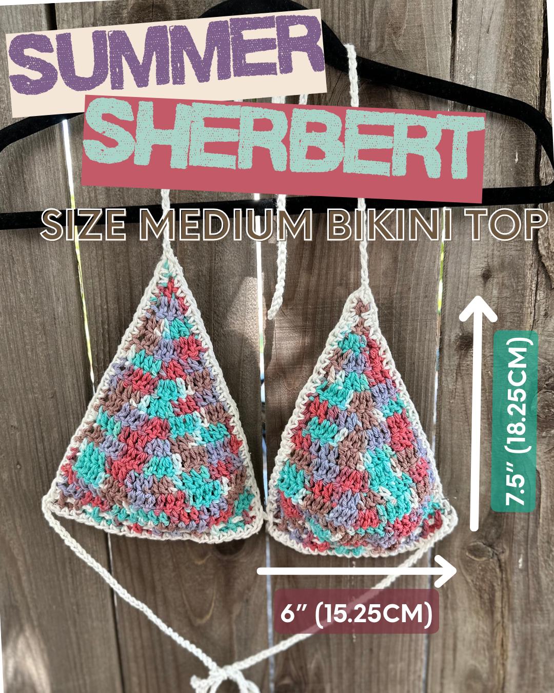 Summer Sherbet Size Medium Bikini Top