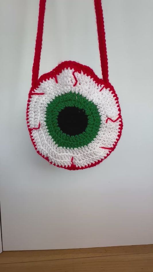 Bloodshot Green and Blue Eye Crossbody Bag